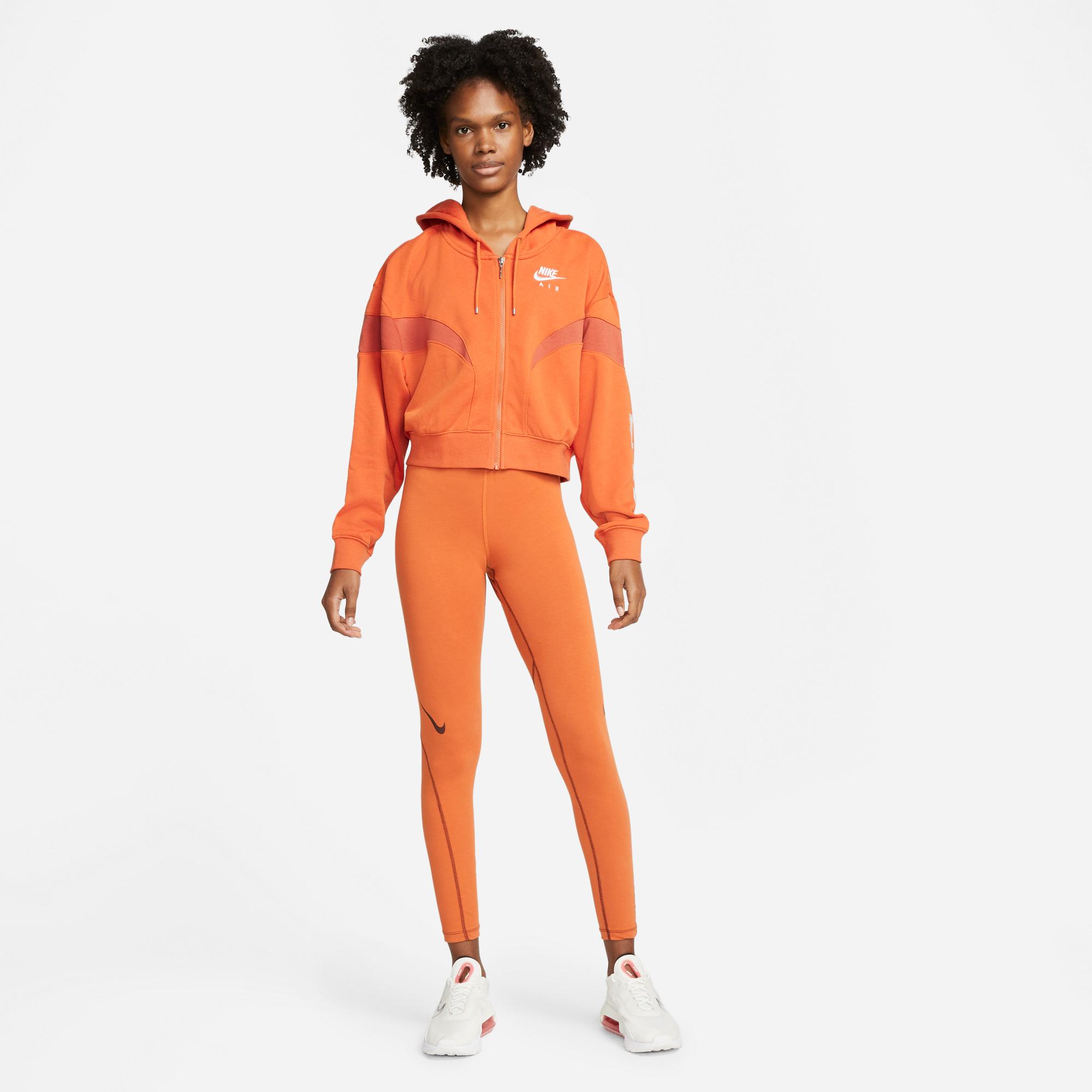 sarkma Onayla heyecan verici  Nike Sportswear Air Fleece Kadın Turuncu Sweatshirt Hoodie | FashFed